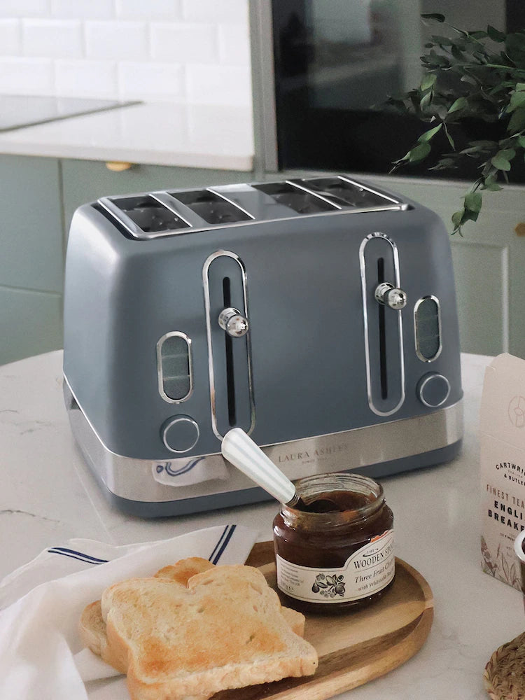 Laura Ashley Dark Slate 4 Slice Toaster