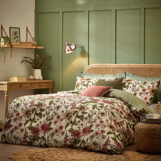 Laura Ashley Wallflower Botanical Duvet Cover Set Natural