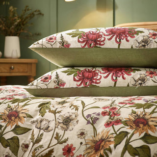 Laura Ashley Wallflower Botanical Duvet Cover Set Natural