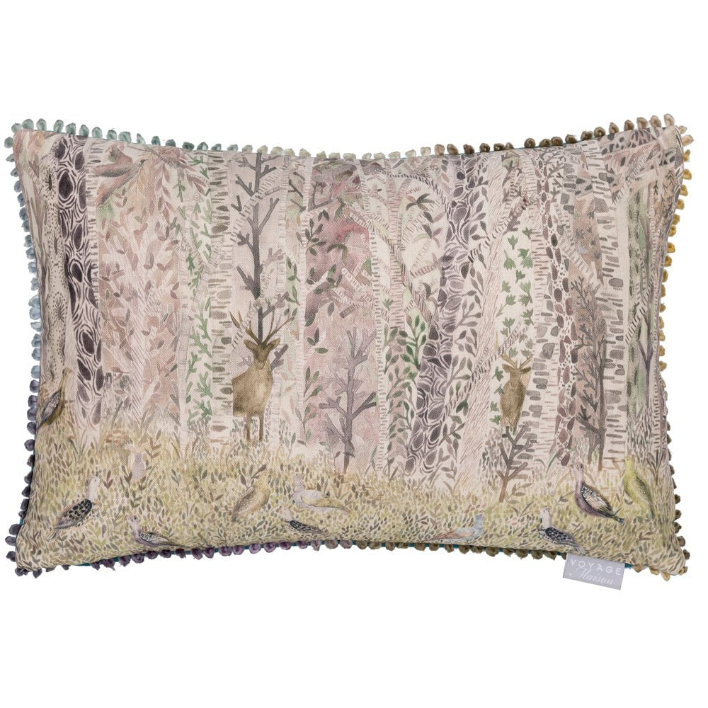 Laura Ashley Whimsical Tale Printed Feather Cushion Willow