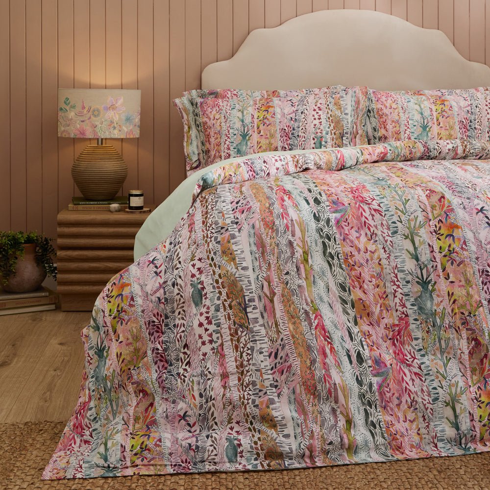 Laura Ashley Whimsical Tale Printed Duvet Cover Set Blush