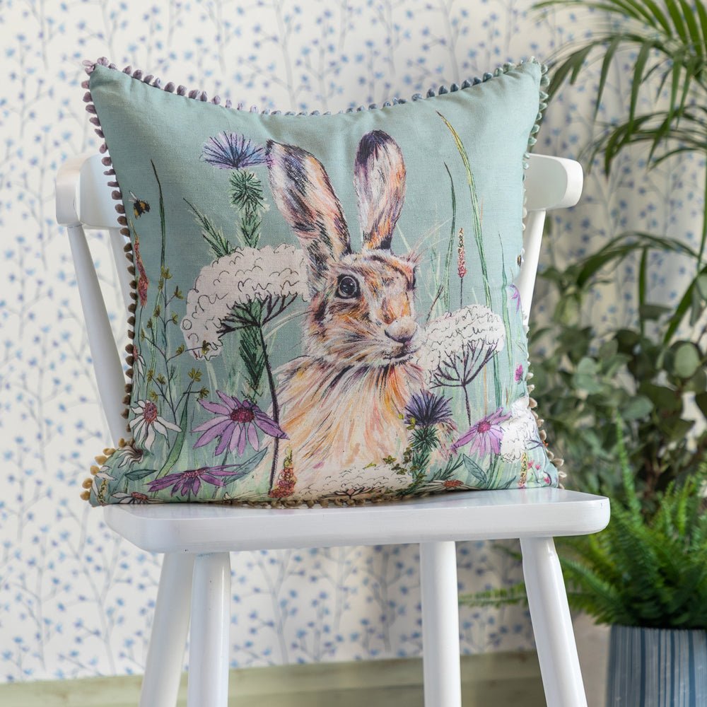 Laura Ashley Winnie Printed Feather Cushion Verde