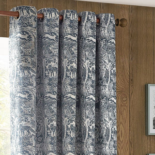 Laura Ashley Winter Woods Chenille Room Darkening Curtains Midnight