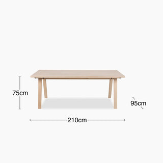 A Line 8-10 Seat Rectangle Laura Ashley UK Wooden Extendable Dining Table | Oak