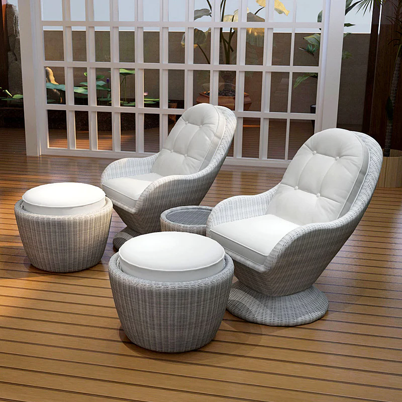 A Set Of Two Outdoor Lounge Chairs & Footstools – Laura Ashley