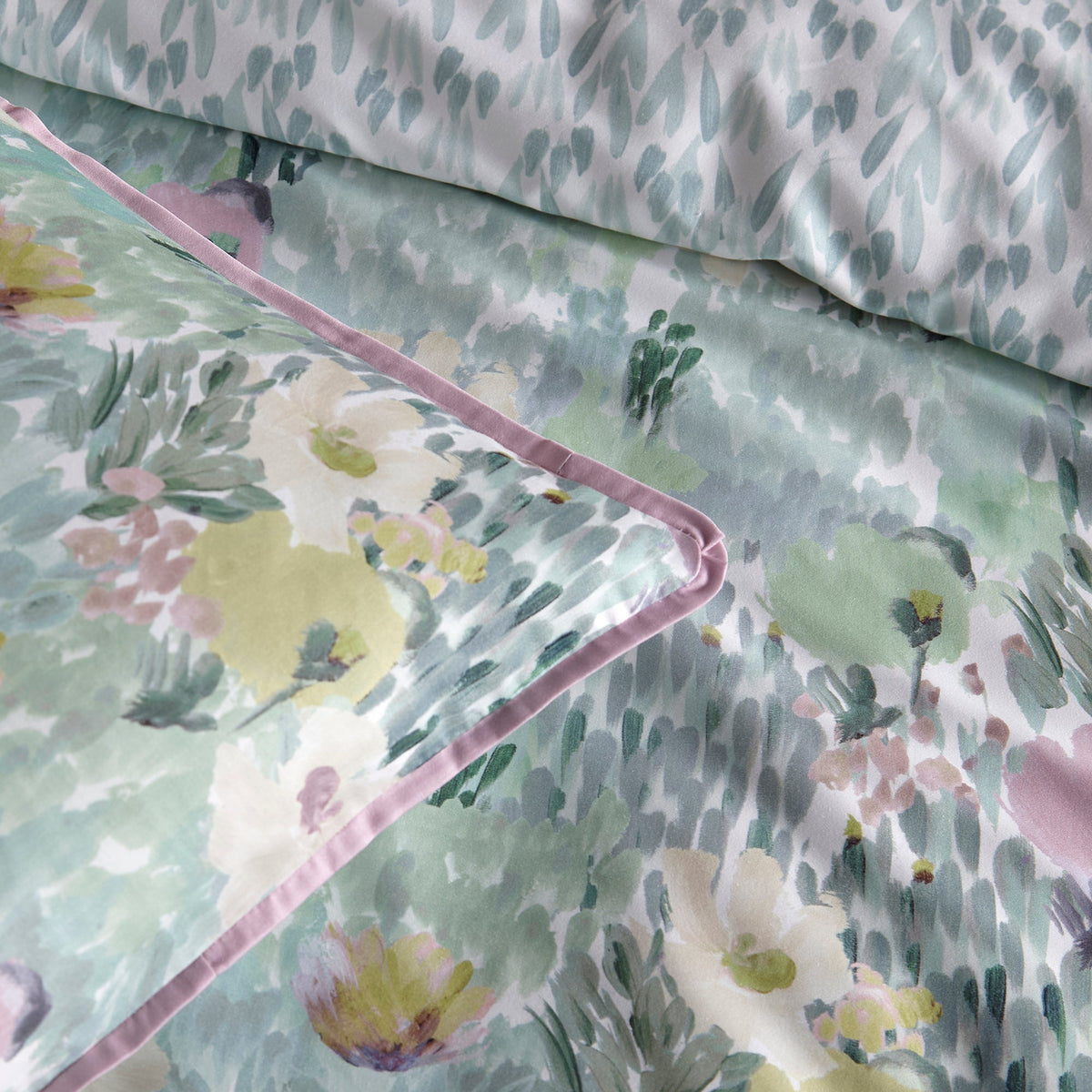 Abstract Floral Duvet Laura Ashley UK Cover Set - Green