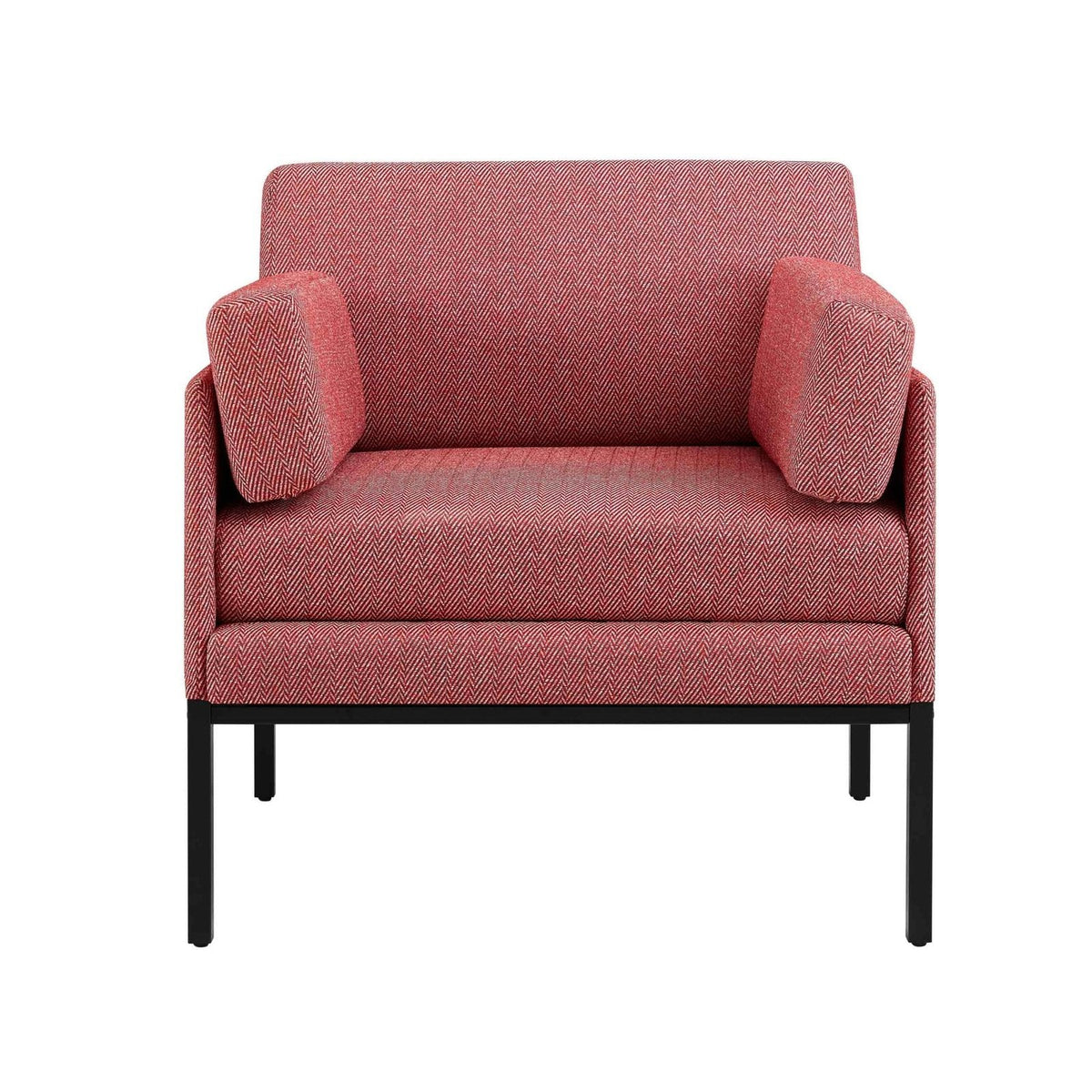 Ada Accent Chair - Berry Chevron – Black & Feather