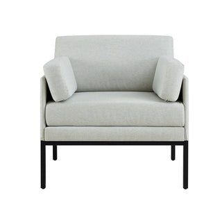 Ada Accent Chair Black & Feather - Blue Stripe