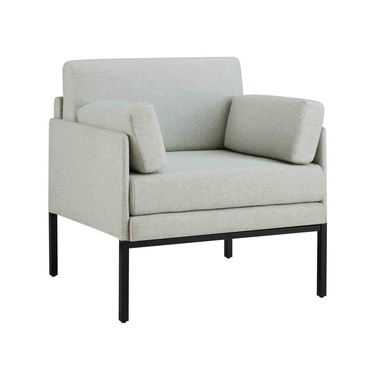 Ada Accent Chair Black & Feather - Blue Stripe