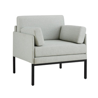 Ada Accent Chair Black & Feather - Blue Stripe