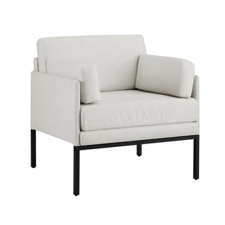 Ada Accent Chair Black & Feather - Natural Stripe