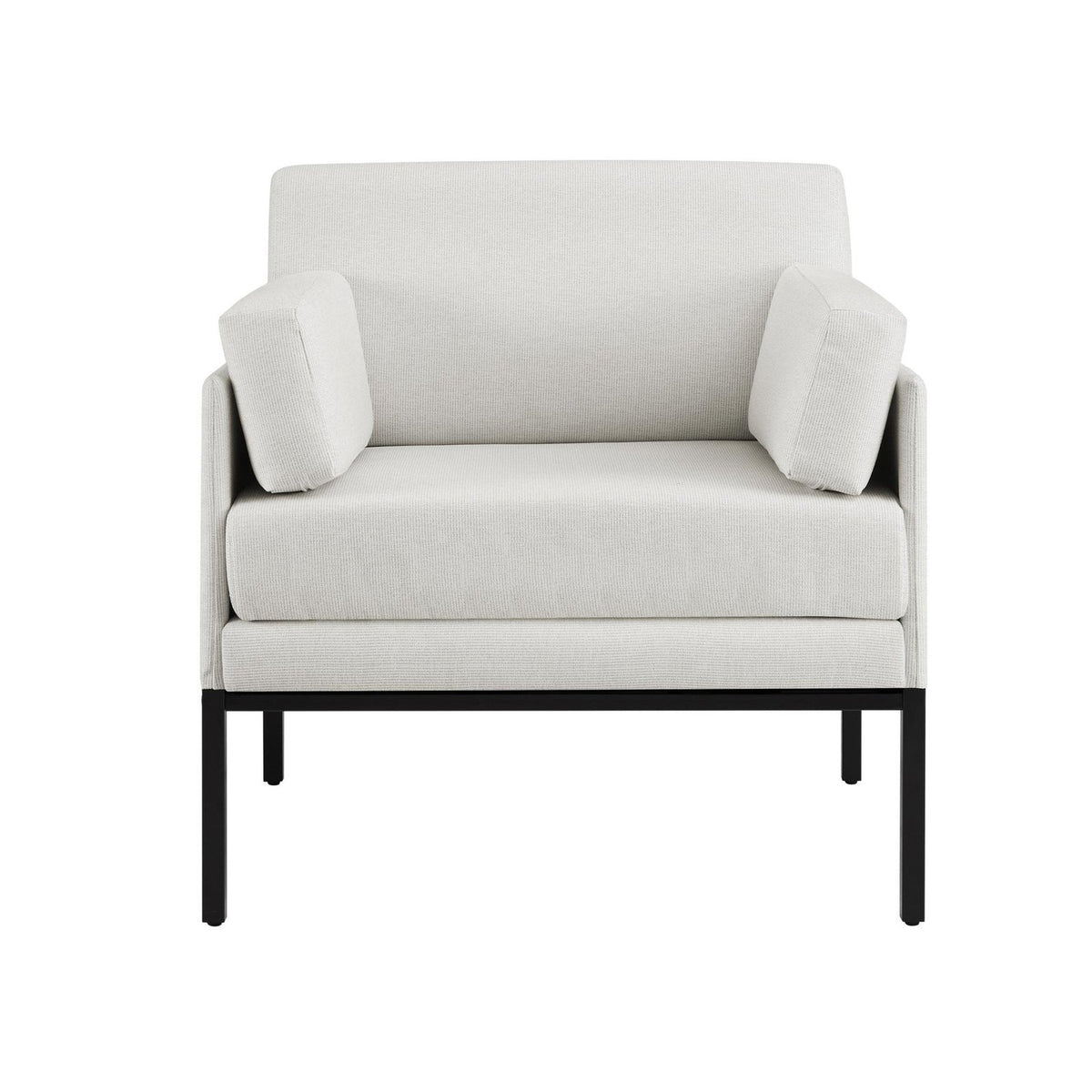 Ada Accent Chair Black & Feather - Natural Stripe