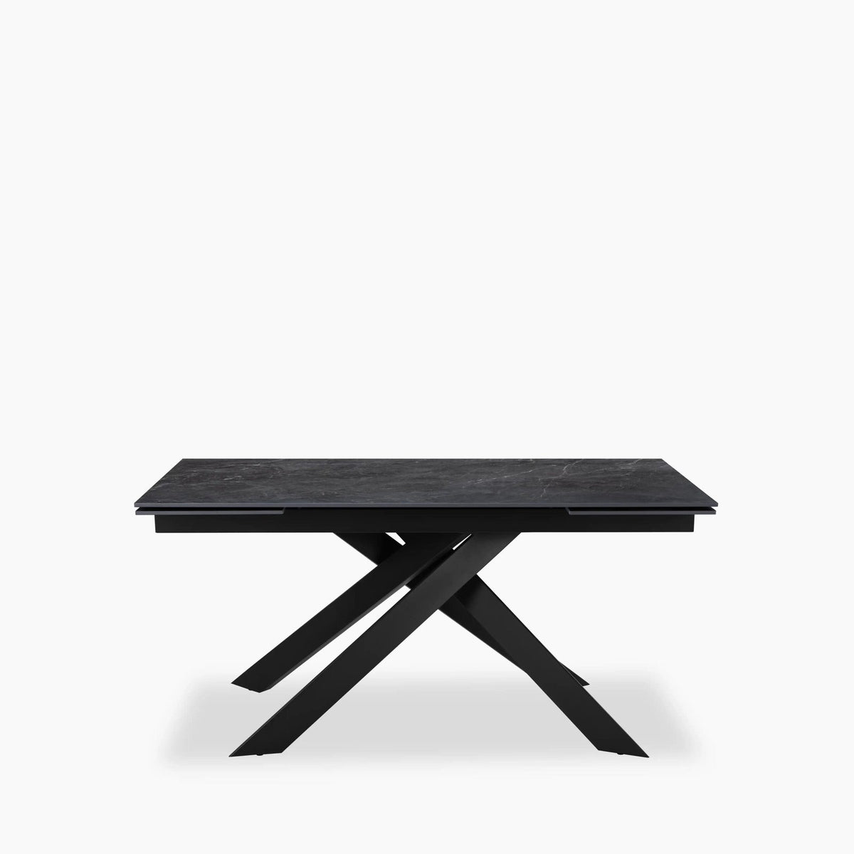 Adele 6-10 Seat Rectangle Extendable Dining Table Laura Ashley | Grey Sintered Stone & Dark Grey