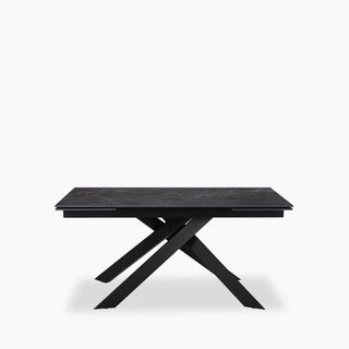 Adele 6-10 Seat Rectangle Extendable Dining Table Laura Ashley | Grey Sintered Stone & Dark Grey