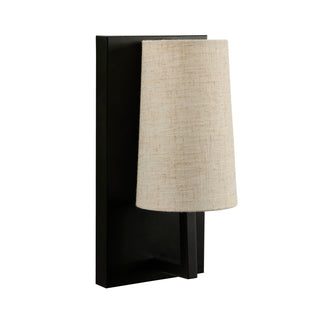 Alban LED Rechargeable Black & Feather Wall Light - Black