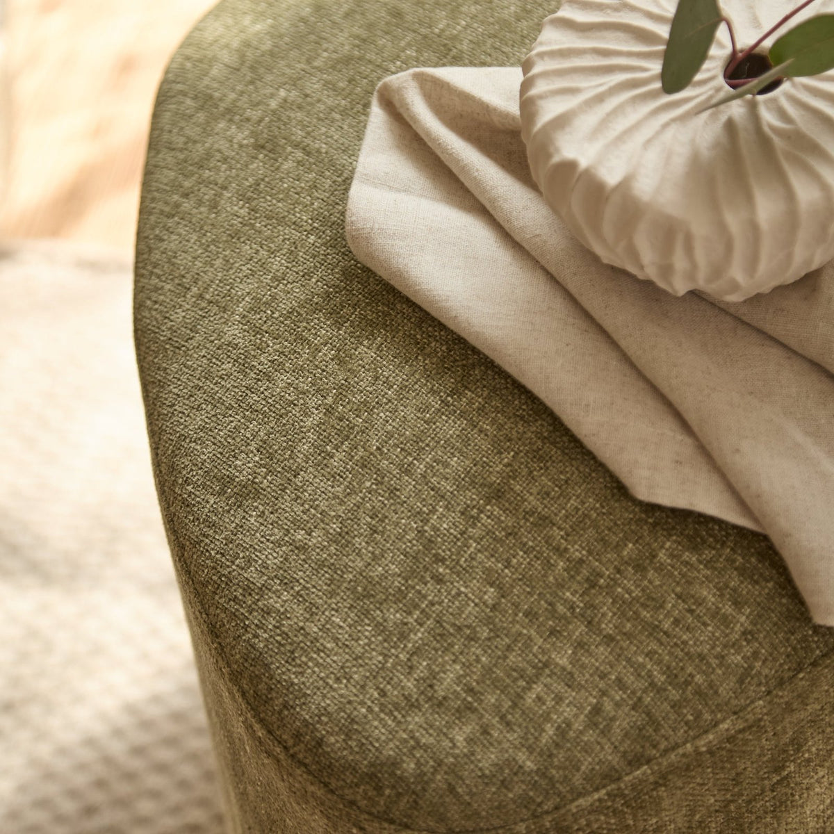 Alder Footstool - Moss Green – Laura Ashley