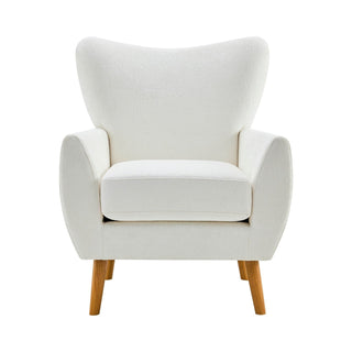 Alia Accent Chair - Chenille Ecru – Feather & Black