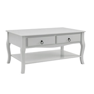 Amelie Coffee Table Black & Feather -  Light Grey