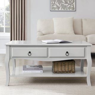 Amelie Coffee Table Black & Feather -  Light Grey