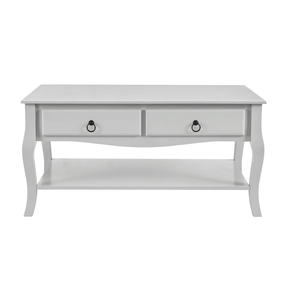 Amelie Coffee Table Black & Feather -  Light Grey