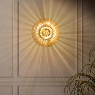 Anillo Glass Ring Black & Feather Wall Light - Clear