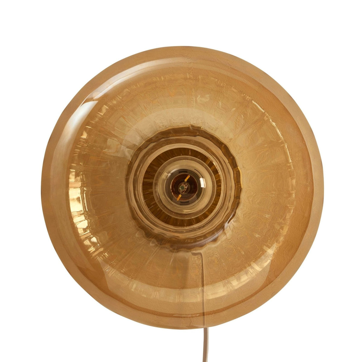 Anillo Glass Ring Feather & Black Wall Light - Amber