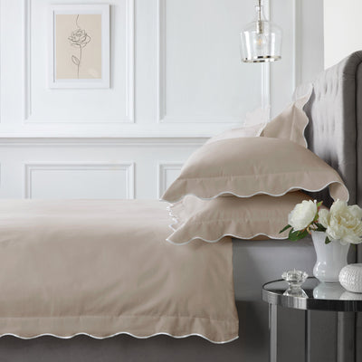 Appletree Boutique Scallop Edge Duvet Cover Set - Natural – Laura Ashley UK
