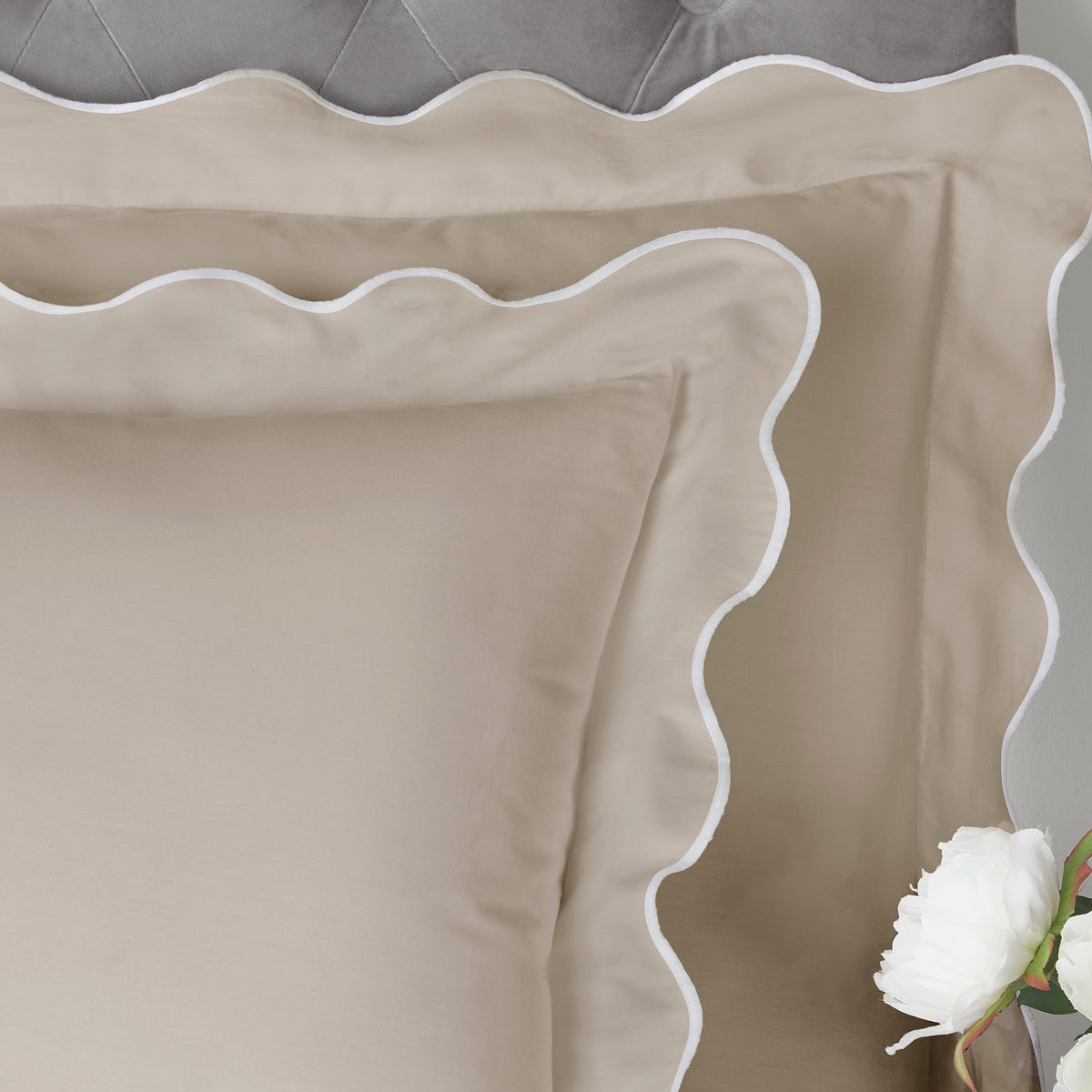 Appletree Boutique Scallop Edge Duvet Cover Set - Natural – Laura Ashley UK