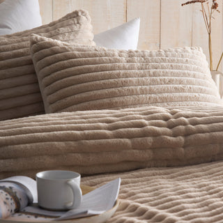 Appletree Hygge Morritz Faux Fur Duvet Cover Set - Natural – Laura Ashley