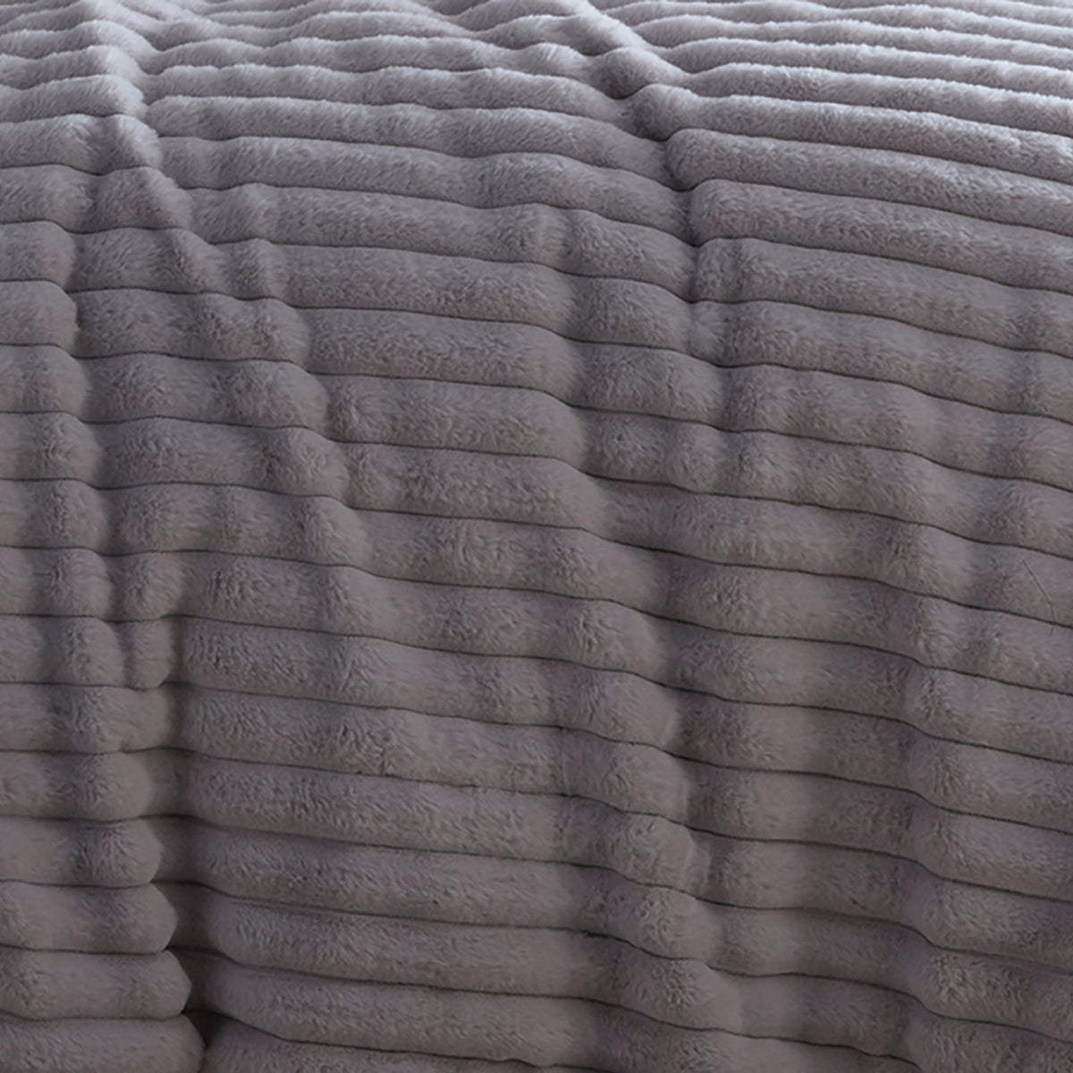 Appletree Hygge Morritz Faux Fur Laura Ashley UK Duvet Cover Set - Grey