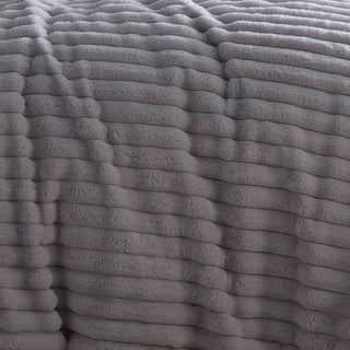 Appletree Hygge Morritz Faux Fur Laura Ashley UK Duvet Cover Set - Grey