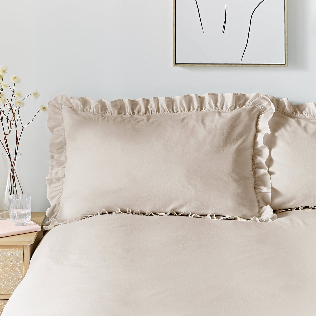 Appletree Loft Cassia Frill Duvet Cover Set - Natural – Laura Ashley