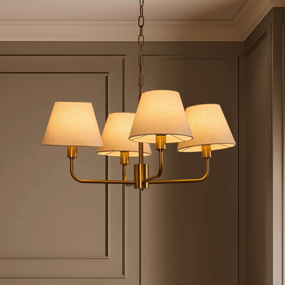 April 4 Light Pendant Chandelier - White/Bronze – Black & Feather