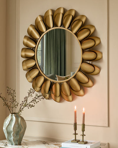 Arani gold round wall mirror – Laura Ashley