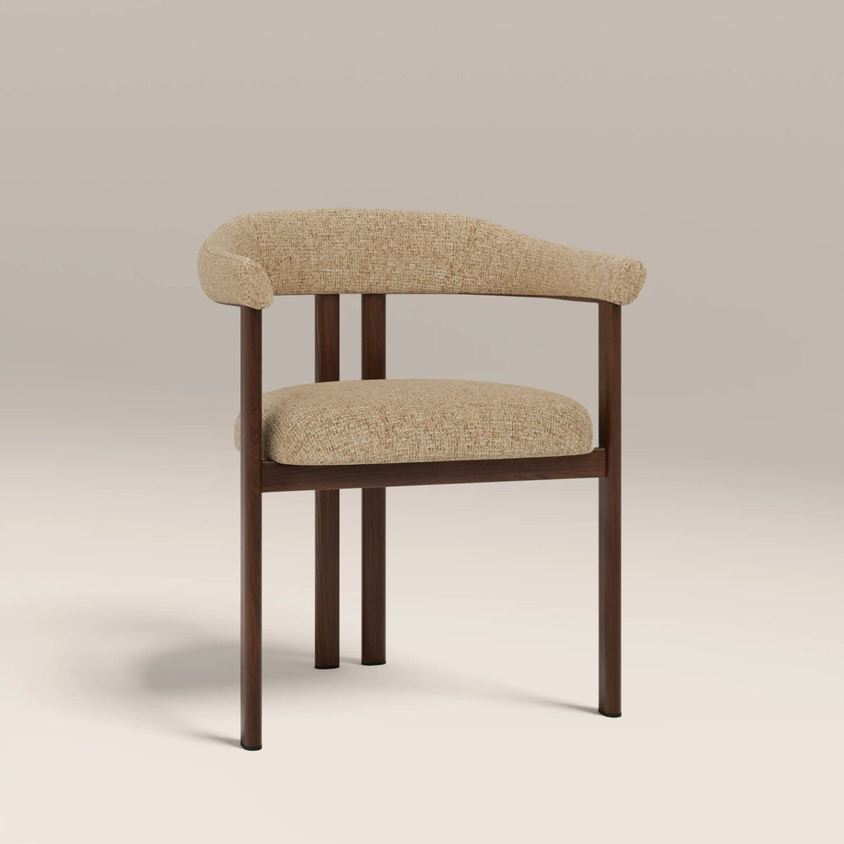 Arbor Carver Dining Chair | Speckled Latte Boucle & Walnut – Laura Ashley