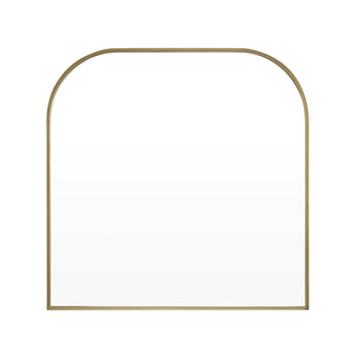 Arched Mantel Black & Feather Mirror - Gold