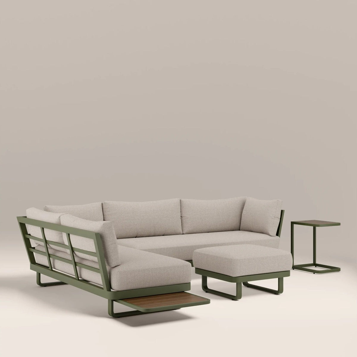 Arco Garden Corner Sofa Set | Cream & Moss Green – Laura Ashley UK