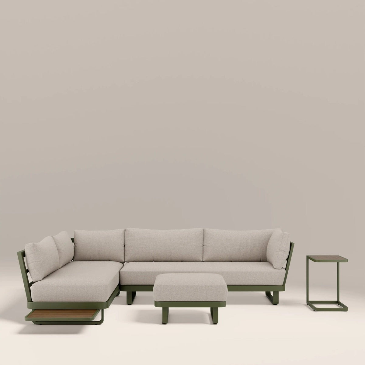 Arco Garden Corner Sofa Set | Cream & Moss Green – Laura Ashley UK