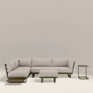Arco Garden Corner Sofa Set | Cream & Moss Green – Laura Ashley UK