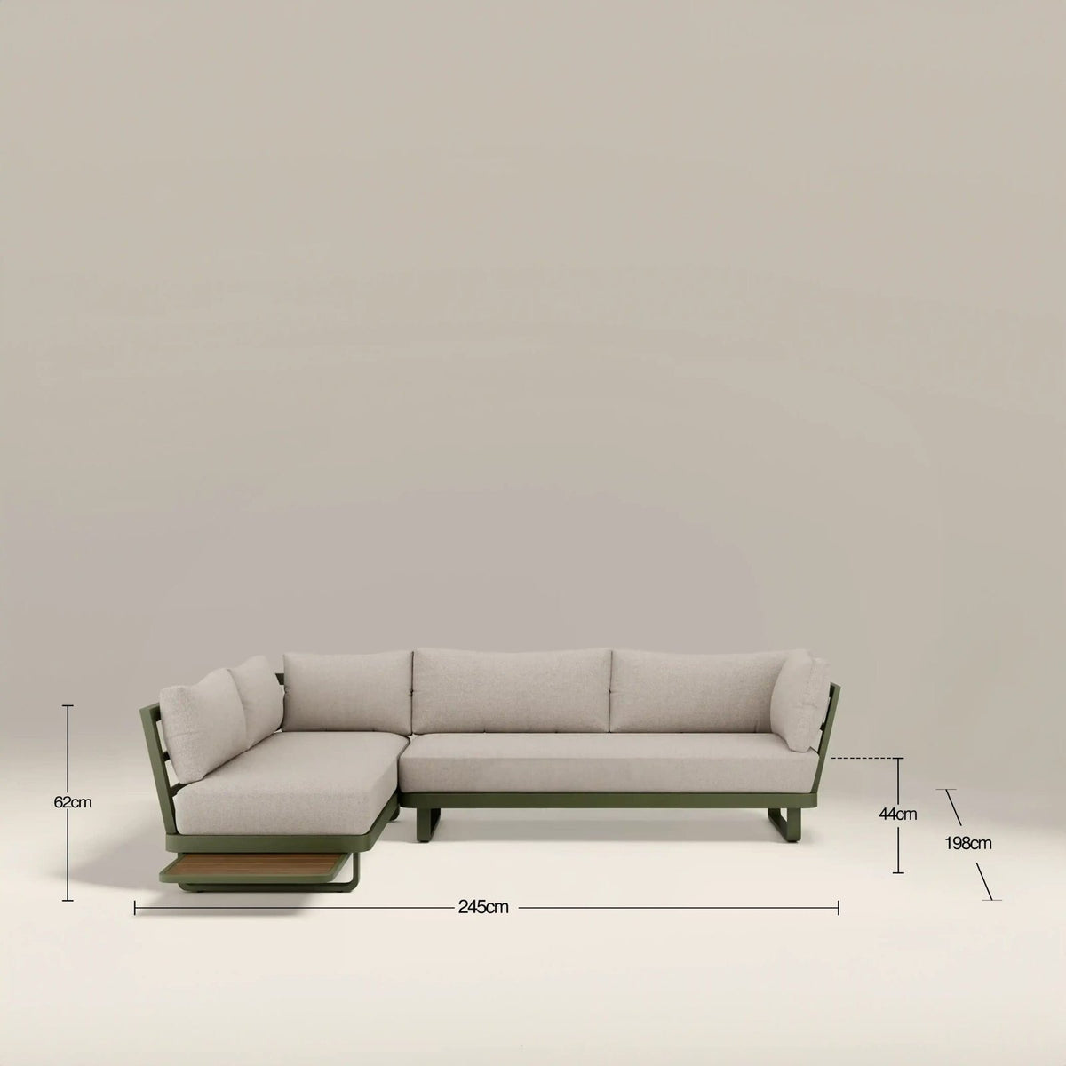 Arco Garden Corner Sofa Set | Cream & Moss Green – Laura Ashley UK
