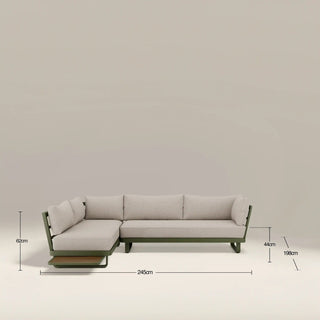 Arco Garden Corner Sofa Set | Cream & Moss Green – Laura Ashley UK