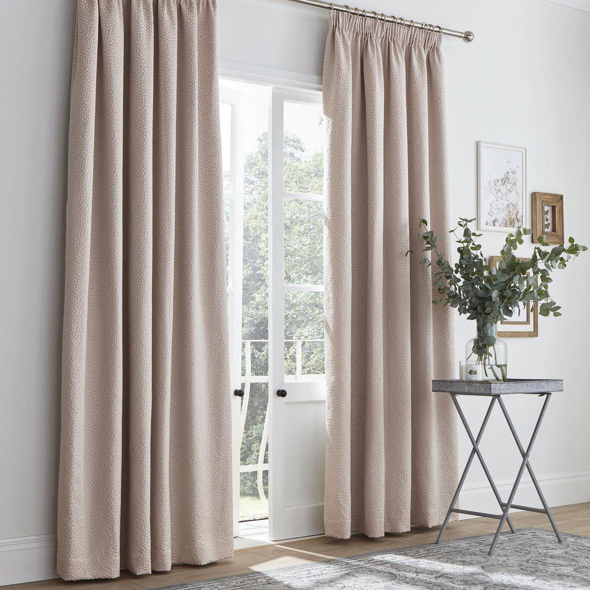 Ardely Blackout Pencil Pleat Laura Ashley Curtains - Tearose Pink