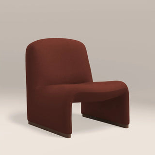 Arlet Accent Chair | Rust Laura Ashley UK Red Sustainable Velvet & Walnut