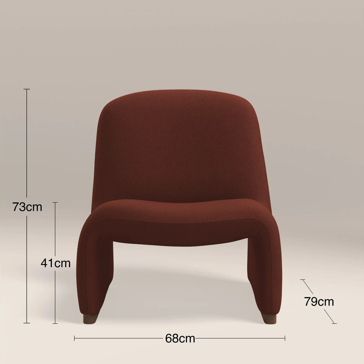 Arlet Accent Chair | Rust Laura Ashley UK Red Sustainable Velvet & Walnut