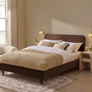 Ascot Bed Feather & Black Frame - Cappuccino