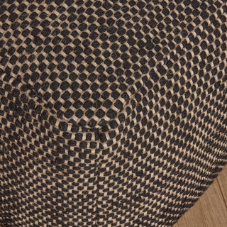 Atcham Wool & Cotton Laura Ashley Ottoman Stool - Black