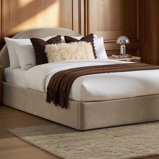 Austin Ottoman Storage Black & Feather Bed - Stone