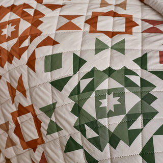 Autumn Patchwork Laura Ashley Bedspread - Natural