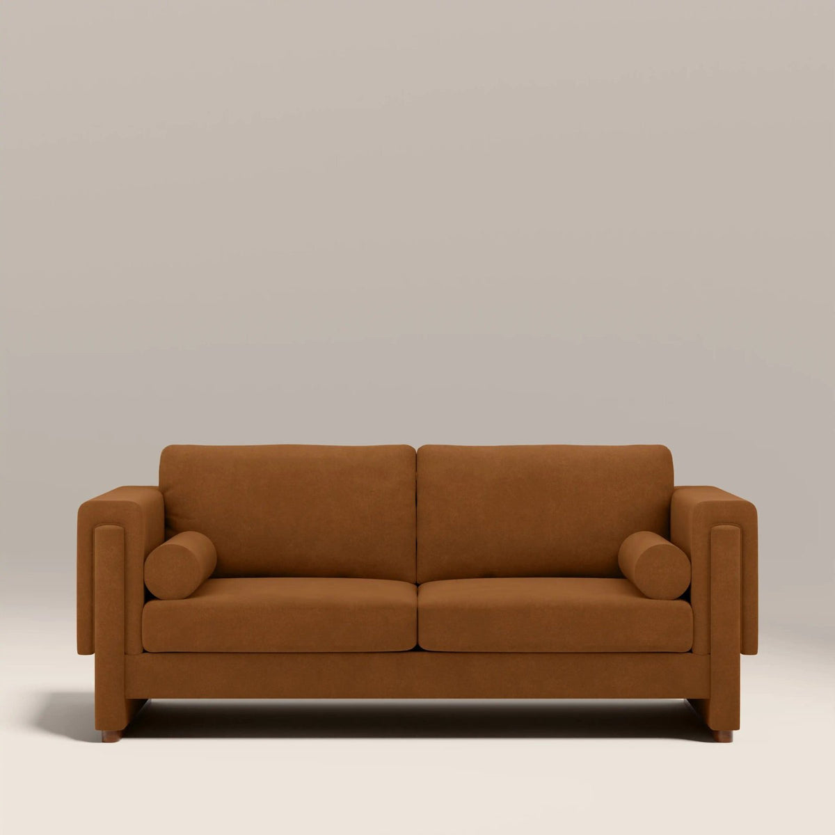 Ava 3 Seater Sofa | Caramel Brown Sustainable Mohair Velvet – Laura Ashley