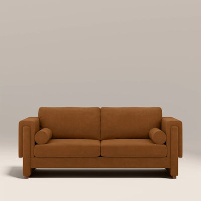 Ava 3 Seater Sofa | Caramel Brown Sustainable Mohair Velvet – Laura Ashley